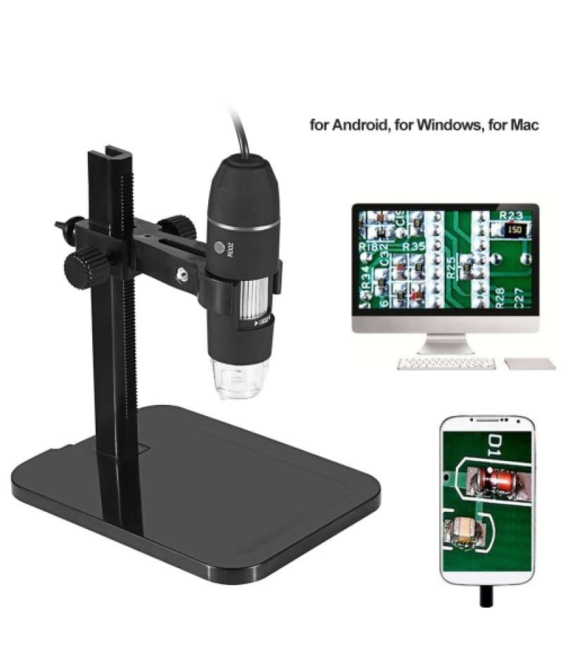USB Digital Microscope 1000X Electronic Endoscope 8 LED 2 Million Pixels