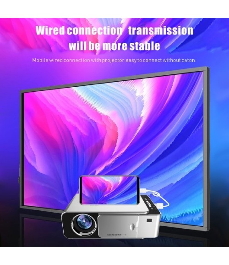 LCD T6 Smart Wifi Projector Support 1080p HD LED Portable Mini Projector Video For Home Theater Game Movie Cinema US Plug