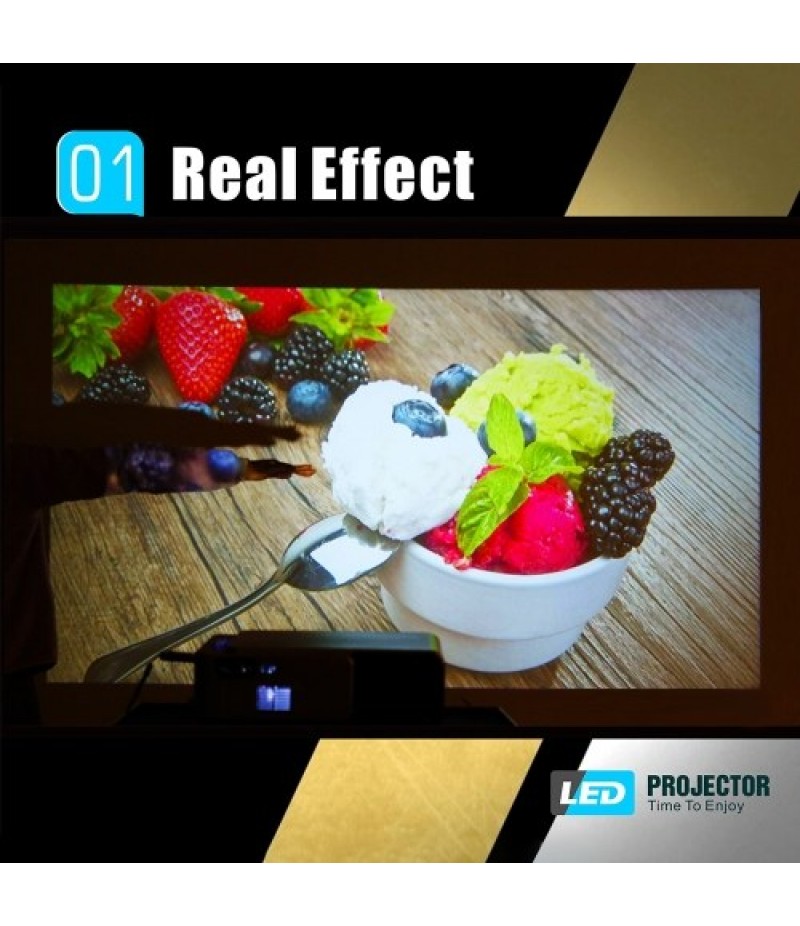 LCD T6 Smart Wifi Projector Support 1080p HD LED Portable Mini Projector Video For Home Theater Game Movie Cinema US Plug