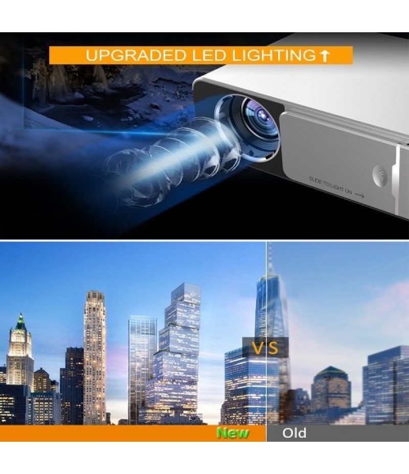 LCD T6 Smart Wifi Projector Support 1080p HD LED Portable Mini Projector Video For Home Theater Game Movie Cinema US Plug