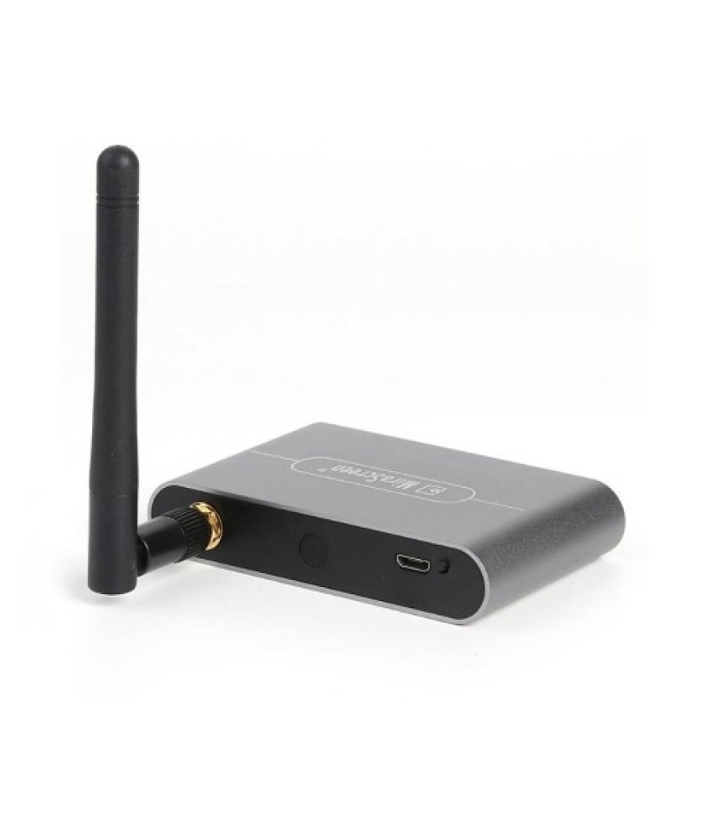 X6W Plus 4K Wireless Display Receiver 2.4GHz&amp;5GHz Dual-frequency Wireless Dongle with External Antenna HD VGA Audio Ports