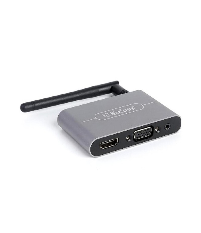 X6W Plus 4K Wireless Display Receiver 2.4GHz&amp;5GHz Dual-frequency Wireless Dongle with External Antenna HD VGA Audio Ports