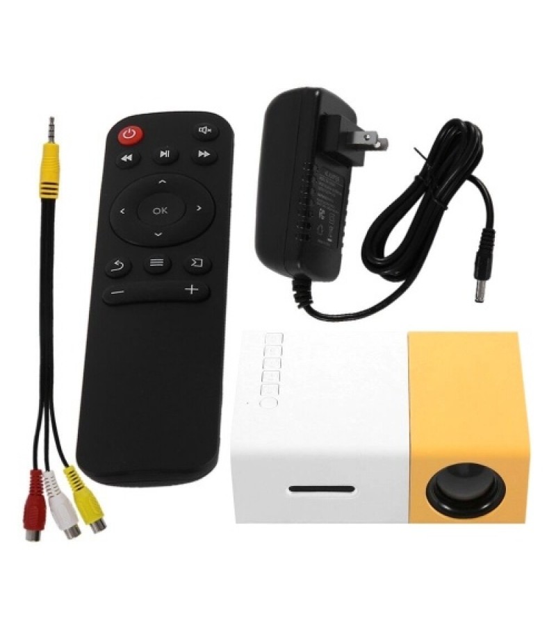 YG300 LED Projector Home Office Mini Portable 1080P Full HD with Remote Control Projector EU Plug