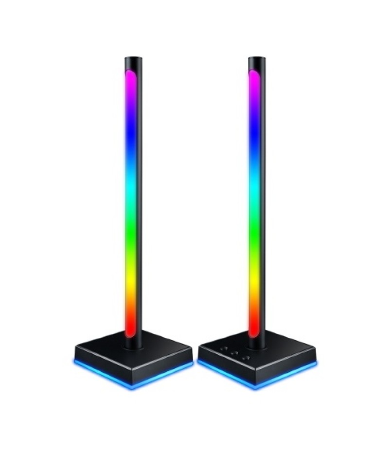 Smart RGB Desktop Pickup Atmosphere Lamp Music Rhythm Light Bar Support APP Control for Living Room Bedroom Party(2PCS)