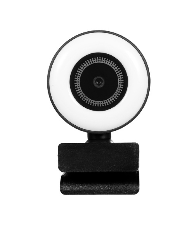 1080P HD Webcam with Ring Light Mini Autofocus Webcam Built in Microphone Webcam for Video/Live Streaming/Videoconferencing