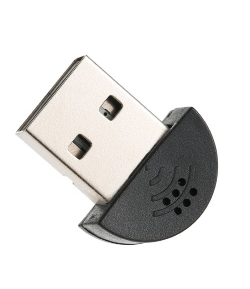USB 2.0 Mini Microphone Mic Audio Adapter Driver Free for Laptop Desktop PC - Skype / MSN / VOIP / Voice Recognition Software