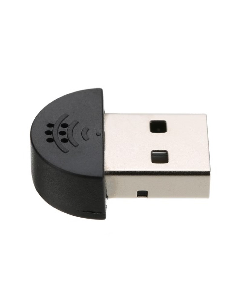 USB 2.0 Mini Microphone Mic Audio Adapter Driver Free for Laptop Desktop PC - Skype / MSN / VOIP / Voice Recognition Software