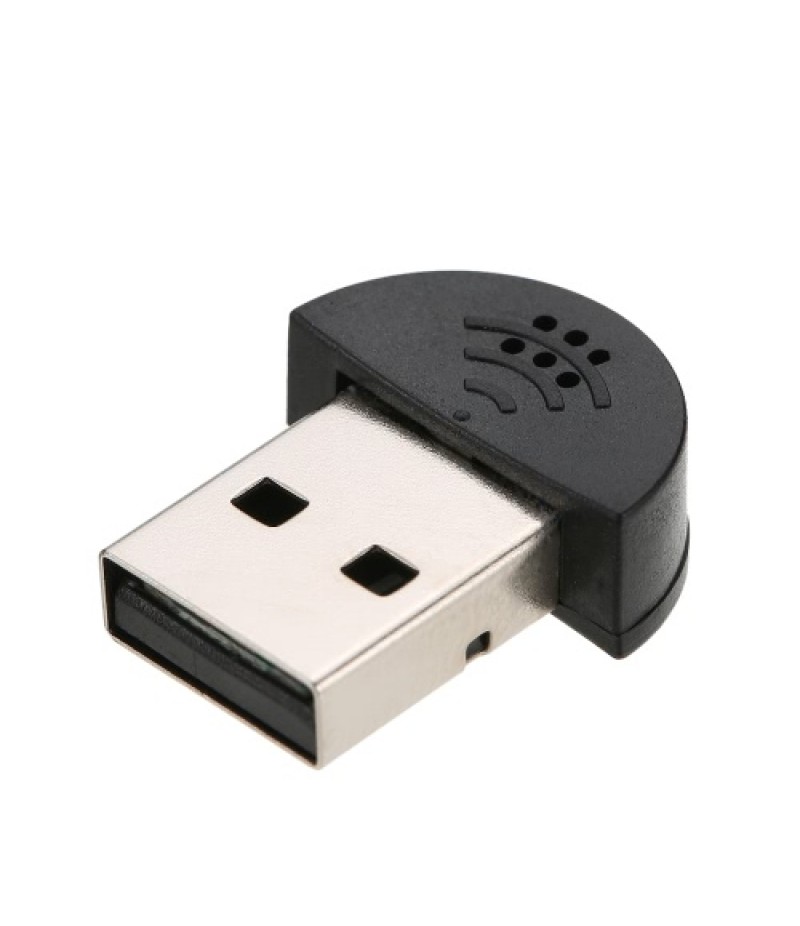 USB 2.0 Mini Microphone Mic Audio Adapter Driver Free for Laptop Desktop PC - Skype / MSN / VOIP / Voice Recognition Software