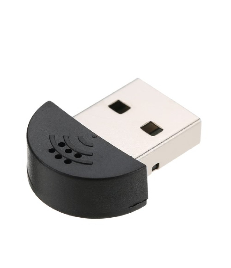 USB 2.0 Mini Microphone Mic Audio Adapter Driver Free for Laptop Desktop PC - Skype / MSN / VOIP / Voice Recognition Software