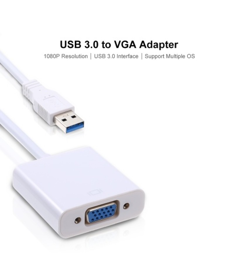 USB3.0 to VGA Female Adapter Converter Cable 1080p for PC Laptop Projector TV Box