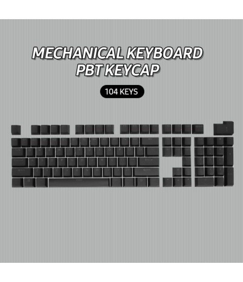 104 Keys Two-color Injection Molding PBT Keycap Set OEM Profile for Mechanical Keyboard White(Only Keycaps)