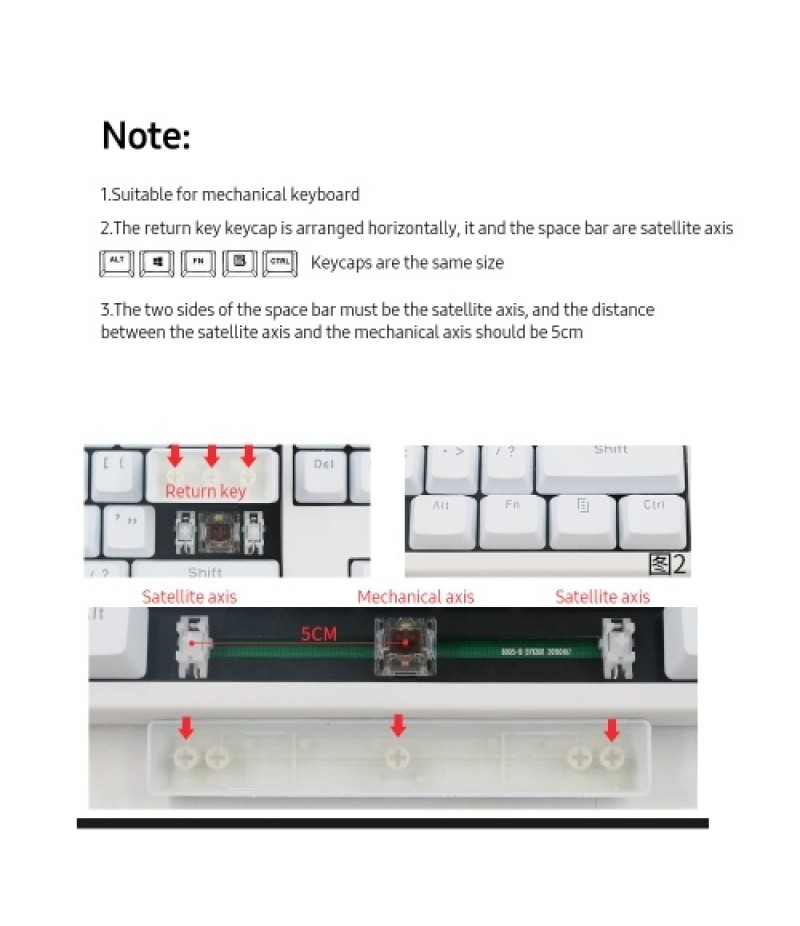 104 Keys Two-color Injection Molding PBT Keycap Set OEM Profile for Mechanical Keyboard White(Only Keycaps)