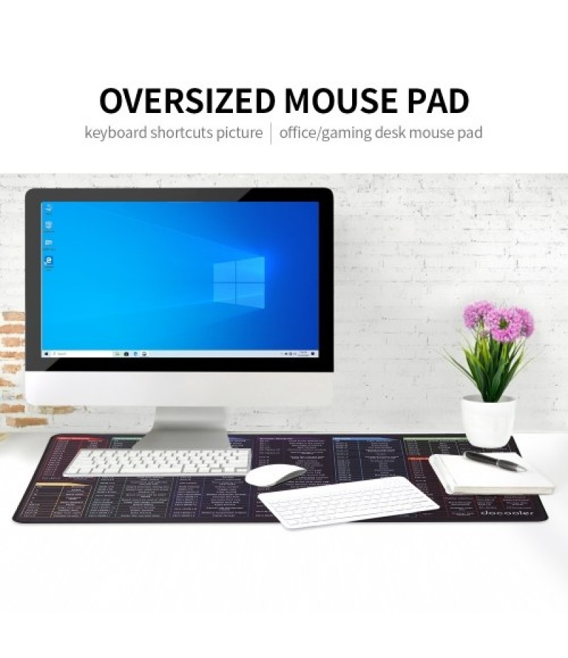  Oversized Gaming Mouse Pad Keyboard Shortcuts Mouse Pad Computer Office Waterproof Non-slip Large Desk Pad