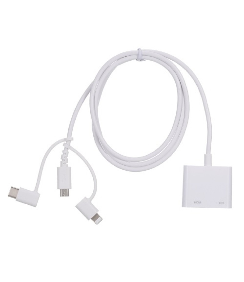 3 in 1 Digital AV Adapter 1080P HDTV Converter Phone Display Dongle USB to HD Adapter Compatible with  Apple/Android/Type-C Phon