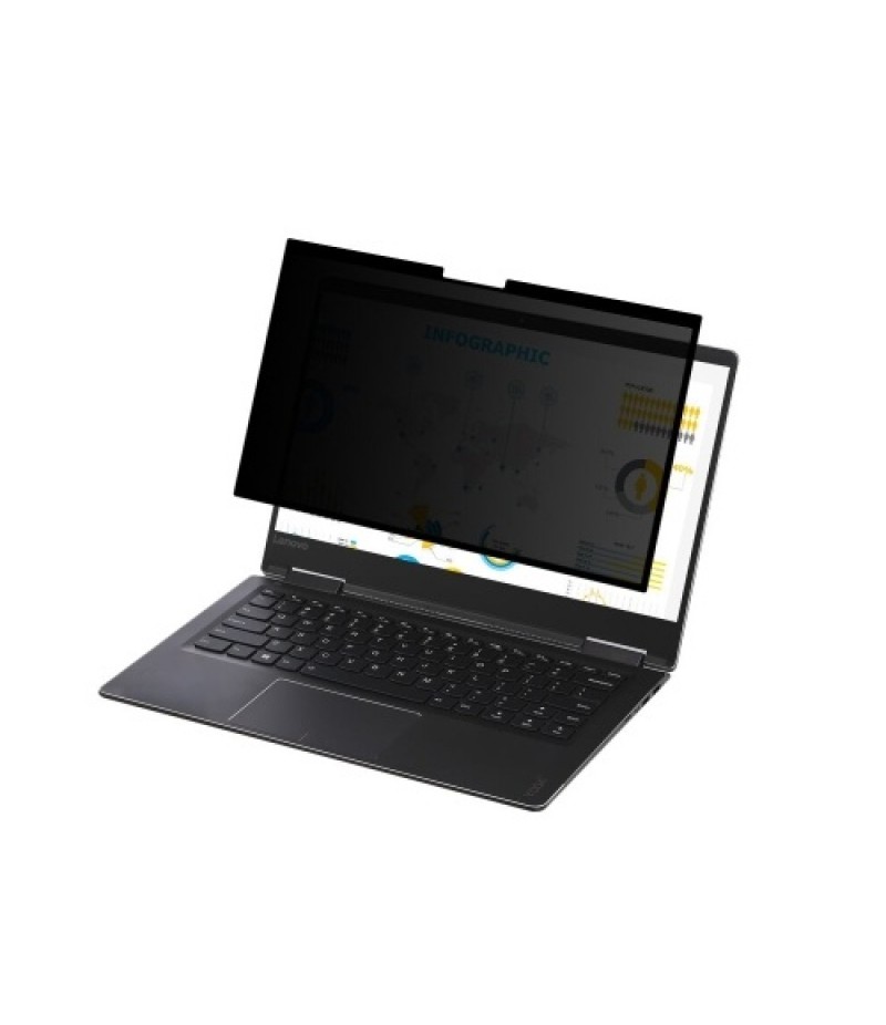 Removable Privacy Screen Filter Washable Reusable Anti-glare High-transmittance Screen Protector with PVC Panel for 14'' Laptop