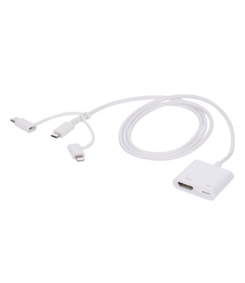 3 in 1 Digital AV Adapter 1080P HDTV Converter Phone Display Dongle USB to HD Adapter Compatible with  Apple/Android/Type-C Phon