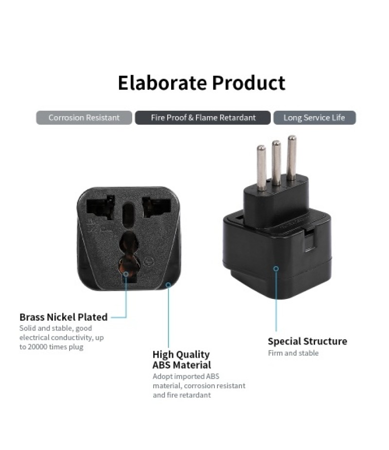 3-pin Italy Conversion Plug
