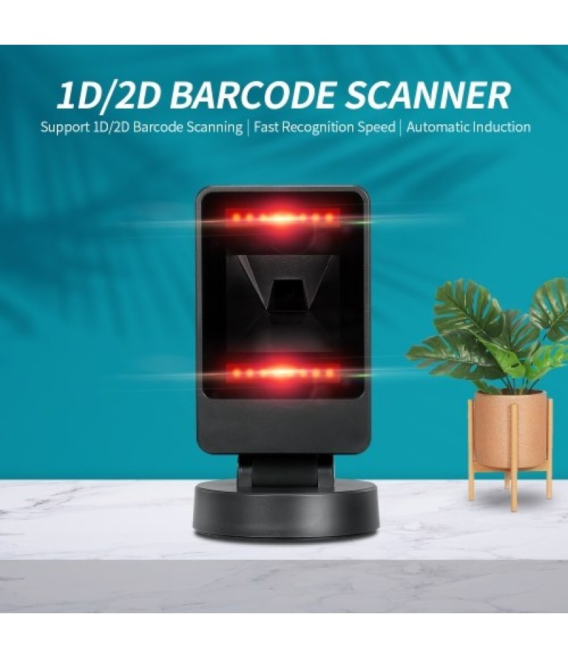Scanning Platform 1D/2D Barcode Scanner USB Wired Bar Code Scanner for Supermarket Restaurant Bookstore Retail Store Warehouse
