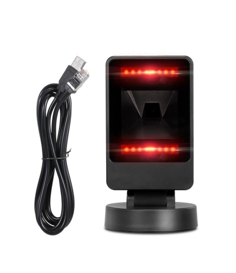 Scanning Platform 1D/2D Barcode Scanner USB Wired Bar Code Scanner for Supermarket Restaurant Bookstore Retail Store Warehouse