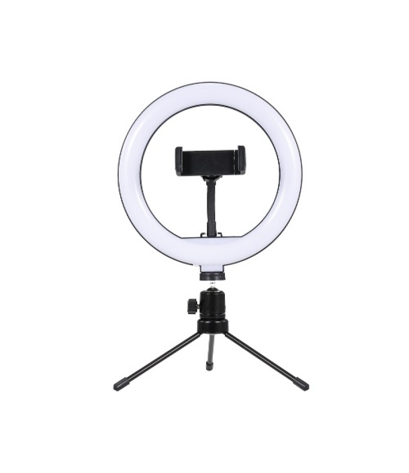 8inch LED Desktop Video Ring Light Selfie Lamp With Desktop Tripod Stand USB Plug For YouTube Tik Tok Live Streaming