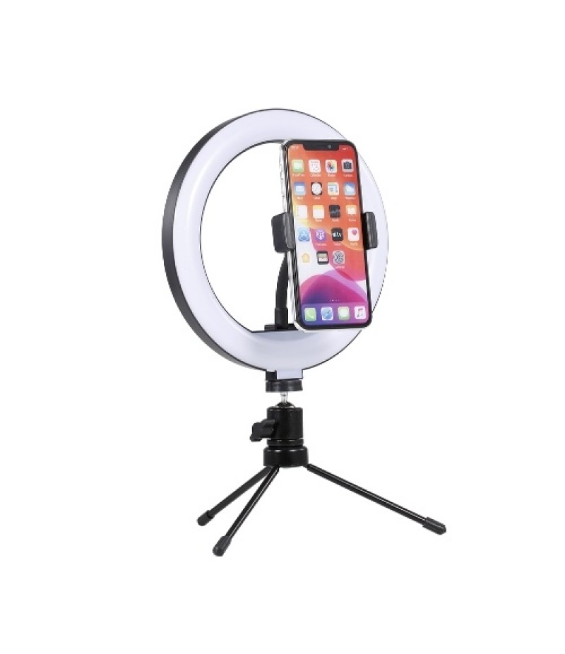 8inch LED Desktop Video Ring Light Selfie Lamp With Desktop Tripod Stand USB Plug For YouTube Tik Tok Live Streaming