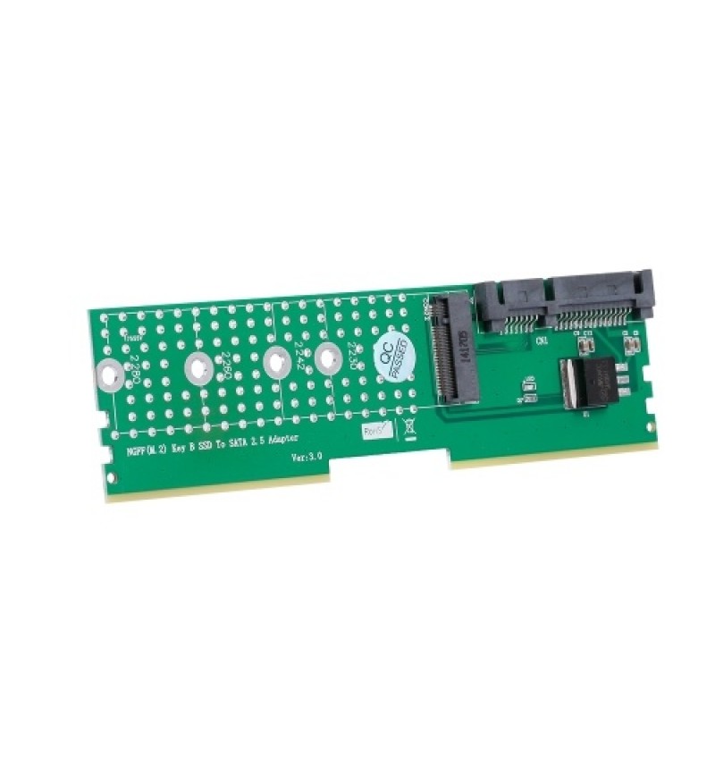 M.2 NGFF B-Key SSD to SATA Adapter DDR Memory Slot Expansion Board Raiser Riser Card Support 2230 2242 2260 2280 M2 SSD