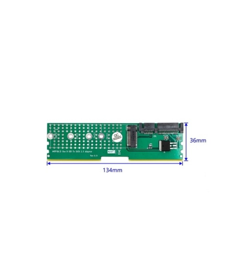 M.2 NGFF B-Key SSD to SATA Adapter DDR Memory Slot Expansion Board Raiser Riser Card Support 2230 2242 2260 2280 M2 SSD