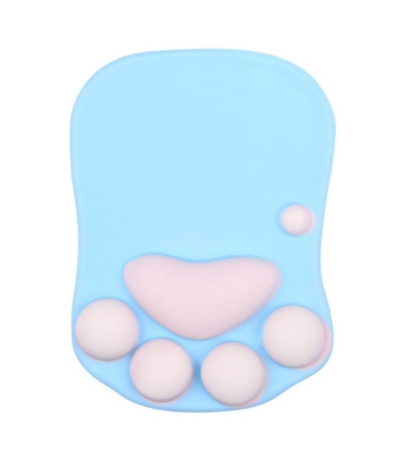 Silicone Mouse Wrist Pad Cute Cat Claw Silicone Mouse Pad Anti-slip Mouse Pad Smooth Movement Accurate Positioning Blue