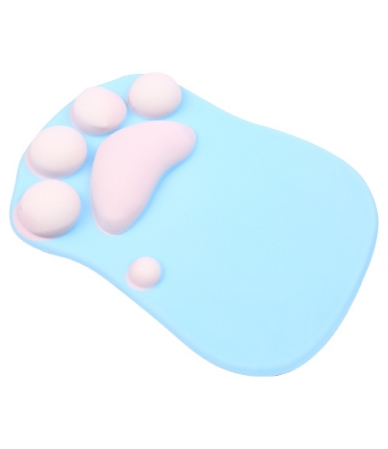 Silicone Mouse Wrist Pad Cute Cat Claw Silicone Mouse Pad Anti-slip Mouse Pad Smooth Movement Accurate Positioning Blue