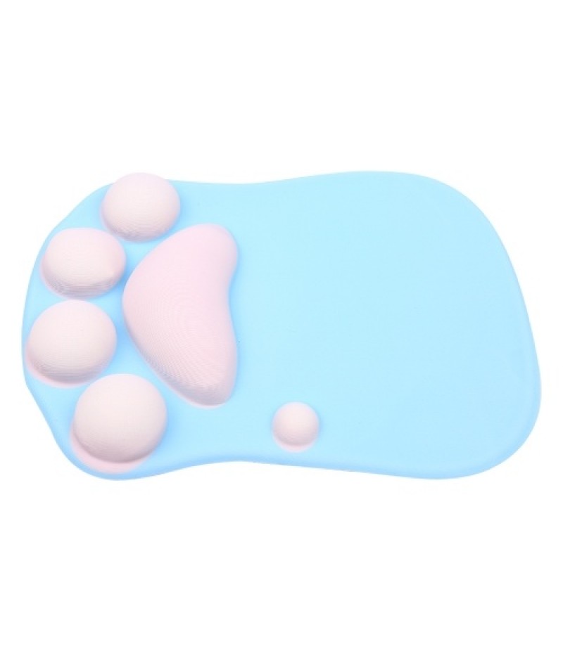 Silicone Mouse Wrist Pad Cute Cat Claw Silicone Mouse Pad Anti-slip Mouse Pad Smooth Movement Accurate Positioning Blue