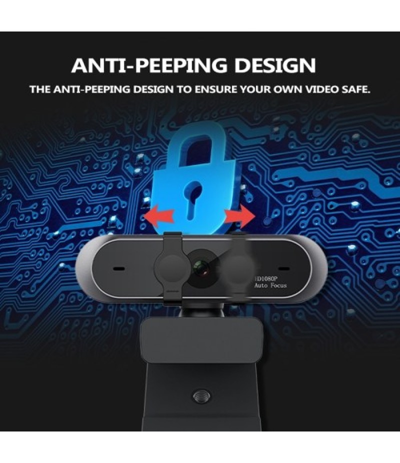M9 1080P Portable Webcam Mini Computer Camera Anti-peeping Rotatable Camera for Broadcast Online Lesson Work Conference