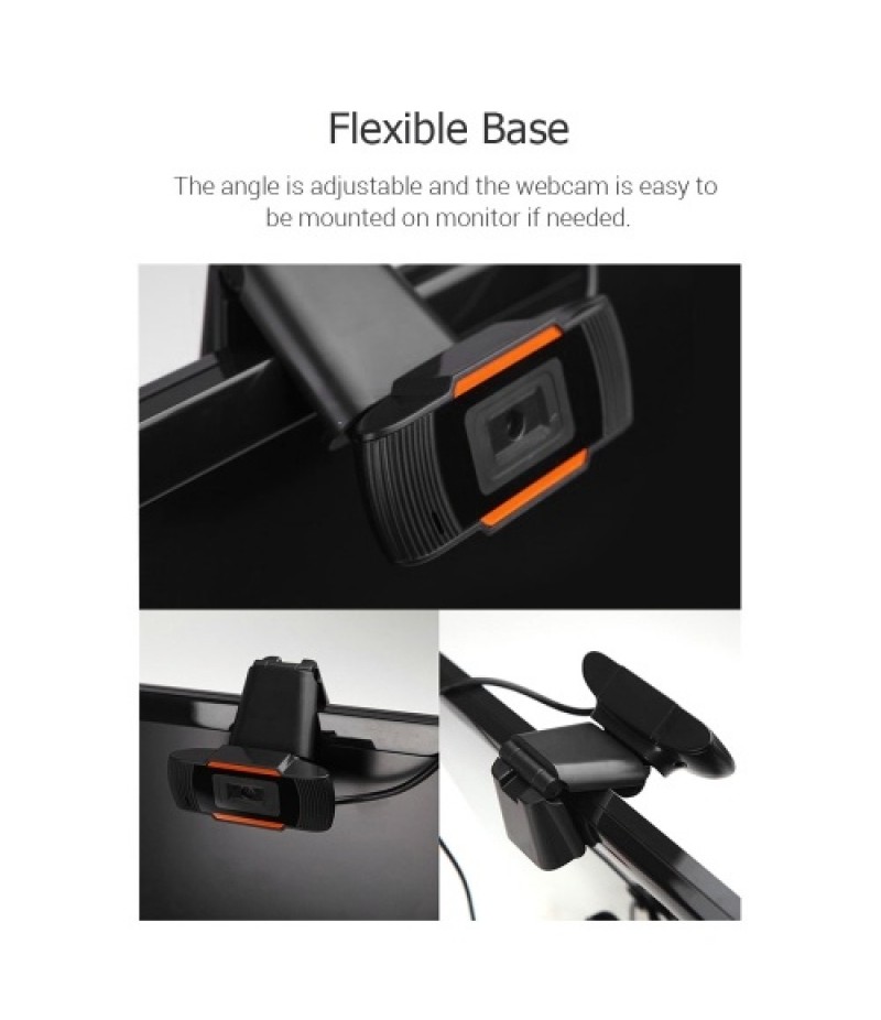 USB Webcam 720p HD Web Camera Plug and Play with Bulit-in Microphone