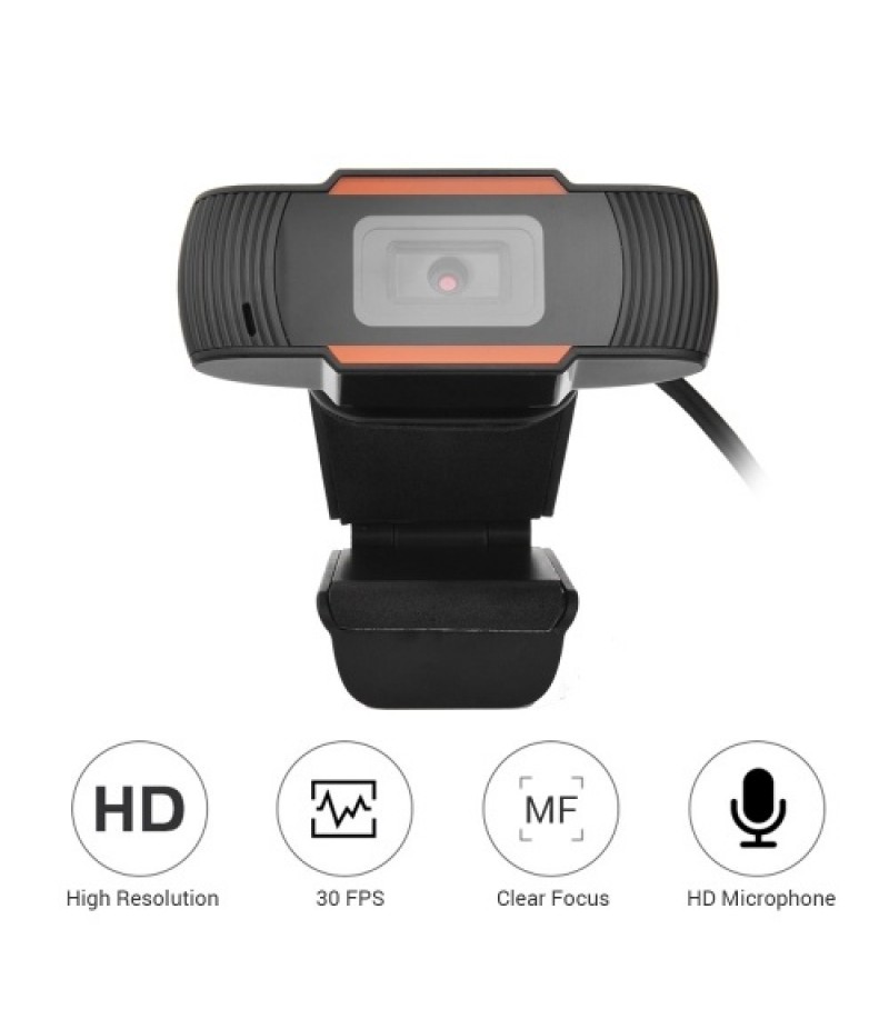 USB Webcam 720p HD Web Camera Plug and Play with Bulit-in Microphone
