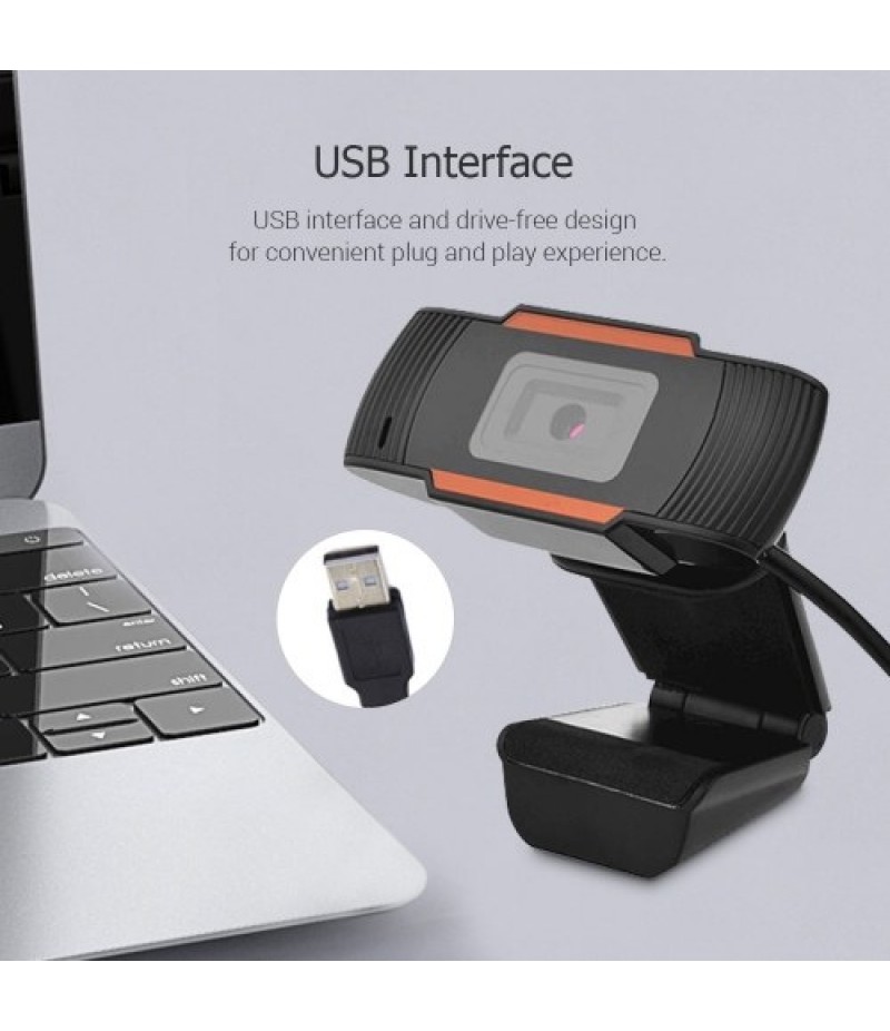 USB Webcam 720p HD Web Camera Plug and Play with Bulit-in Microphone