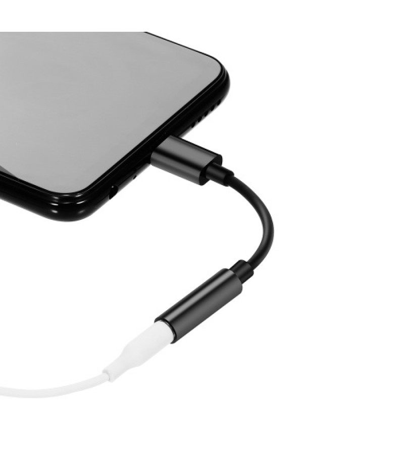 Type-C to 3.5mm Earphone Adapter USB 3.1 Type-C Male to 3.5 AUX Audio Female Jack Audio Adapter for Huawei Xiaomi Samsung Black