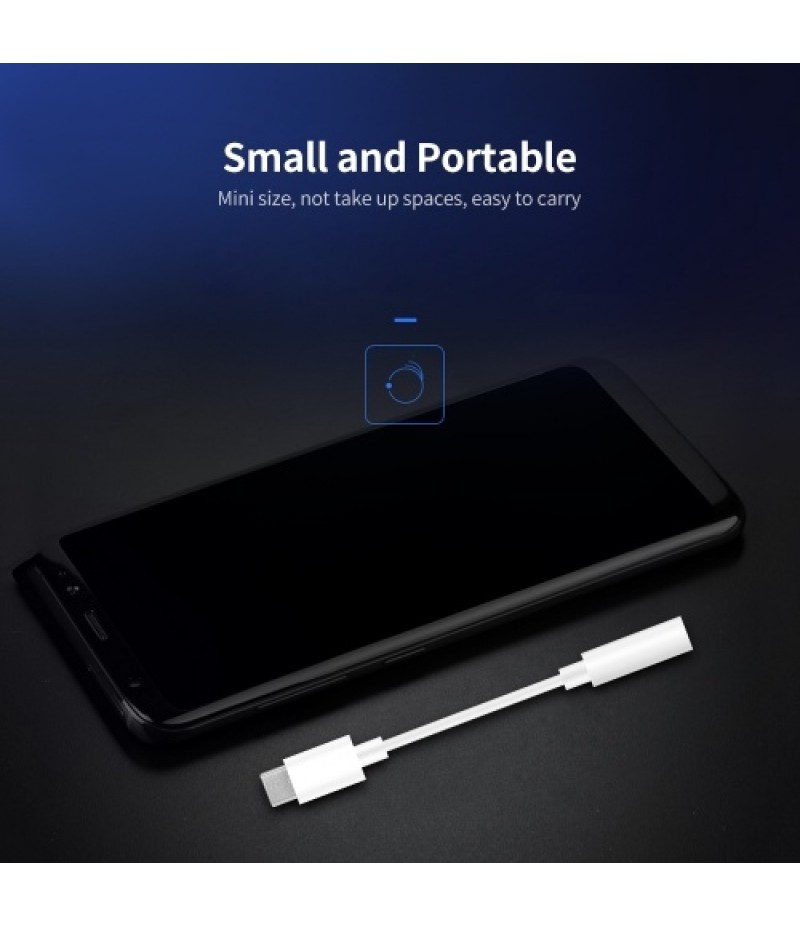 Type-C to 3.5mm Earphone Adapter USB 3.1 Type-C Male to 3.5 AUX Audio Female Jack Audio Adapter for Huawei Xiaomi Samsung Black
