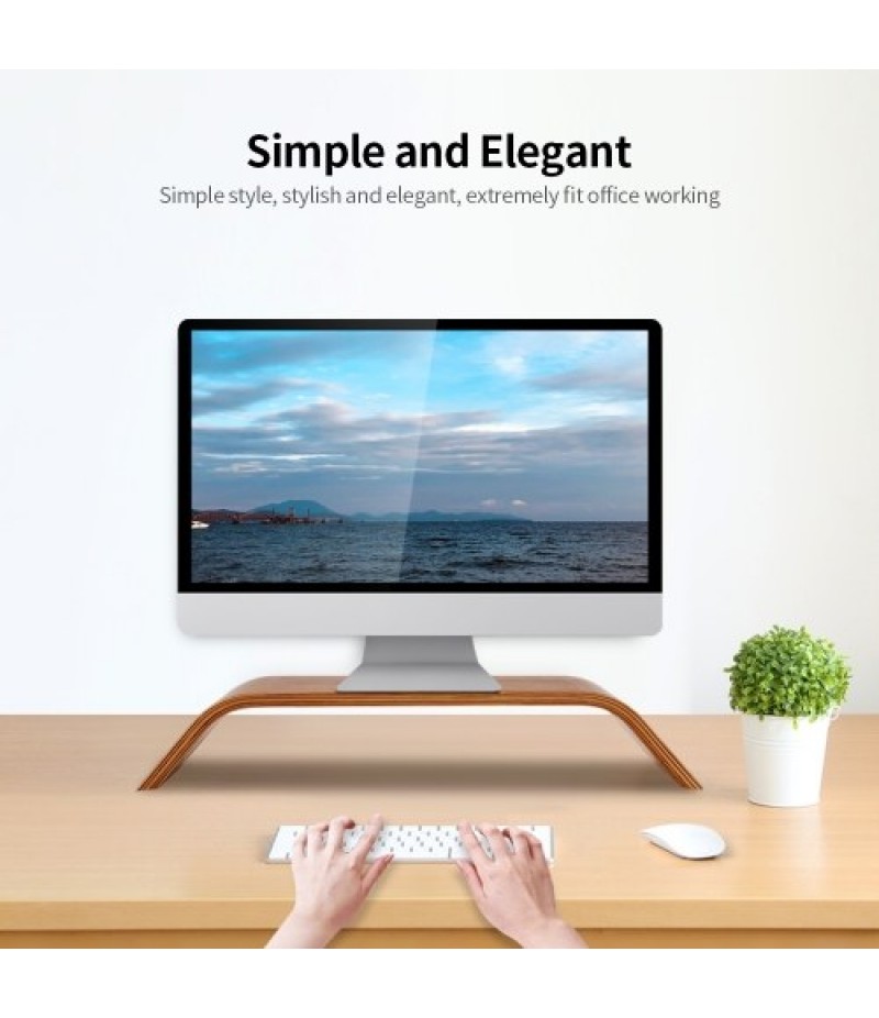  Wooden Stand All-in-one Machine Monitor Laptop Holder Strong Bearing Capacity Stable Wooden Bracket Replacement for iMac