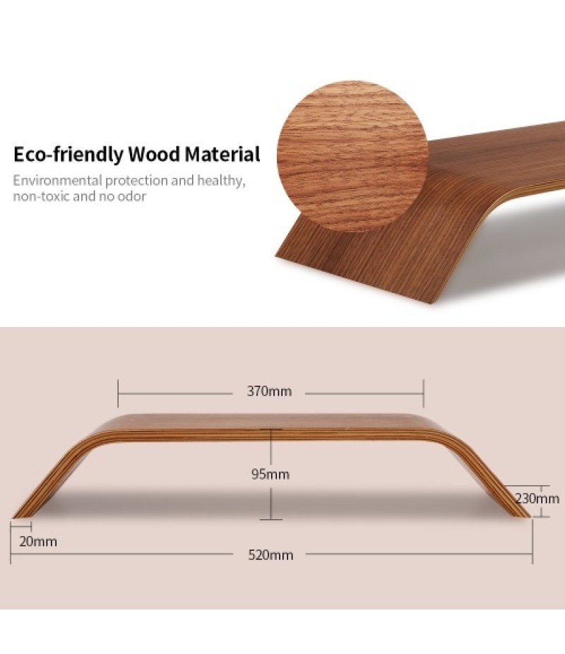  Wooden Stand All-in-one Machine Monitor Laptop Holder Strong Bearing Capacity Stable Wooden Bracket Replacement for iMac
