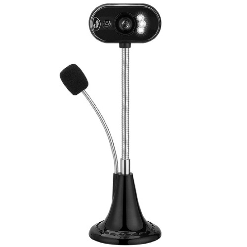 Webcam with Microphone LED HD USB Web Camera Video for Desktop Laptop Gaming Conferencing