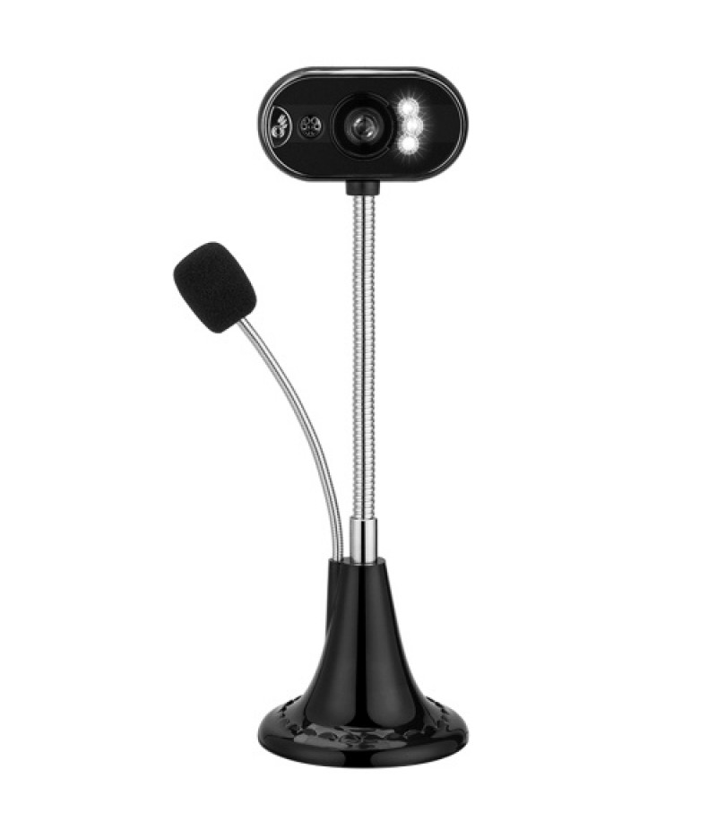 Webcam with Microphone LED HD USB Web Camera Video for Desktop Laptop Gaming Conferencing