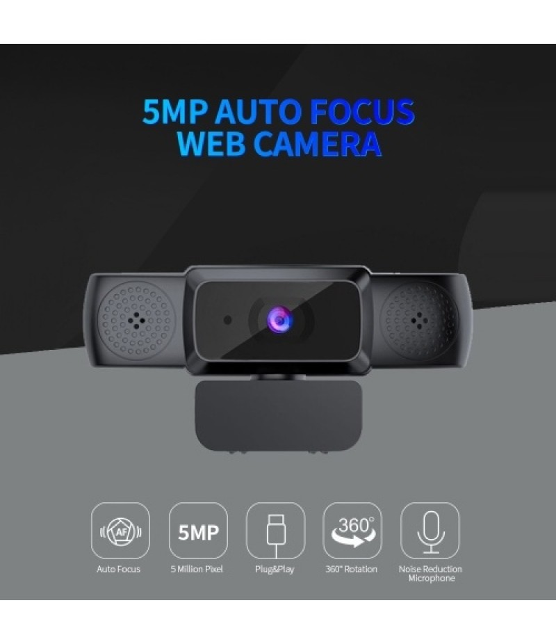 5MP Auto Focus Web Camera Drive-free Computer Camera USB Webcam