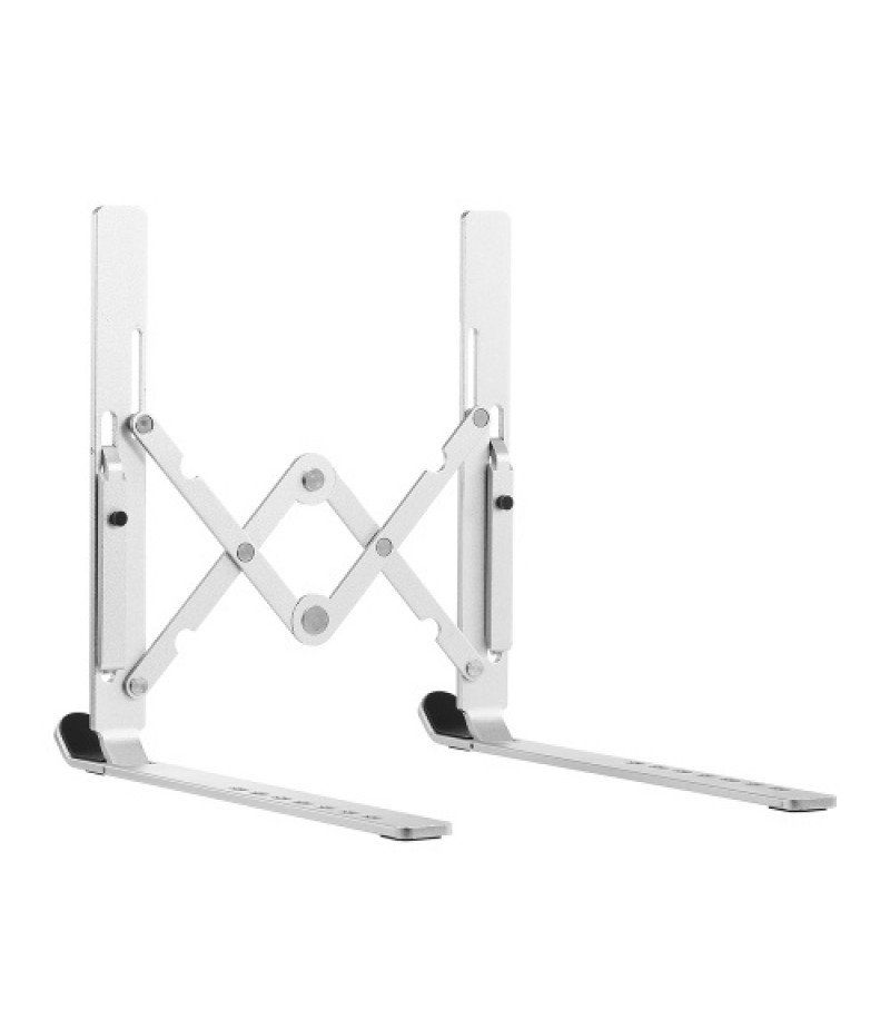7-level Adjustable Laptop Stand Portable Aluminum Alloy Laptop Stand Foldable Non-slip Notebook Holder Silver