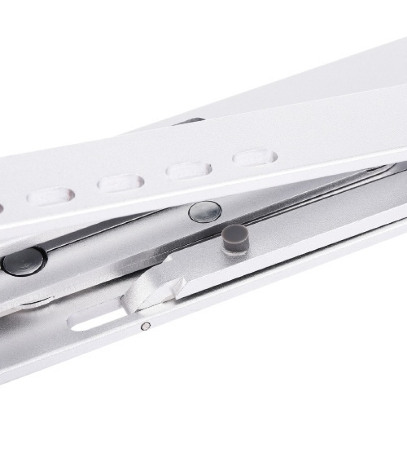 7-level Adjustable Laptop Stand Portable Aluminum Alloy Laptop Stand Foldable Non-slip Notebook Holder Silver
