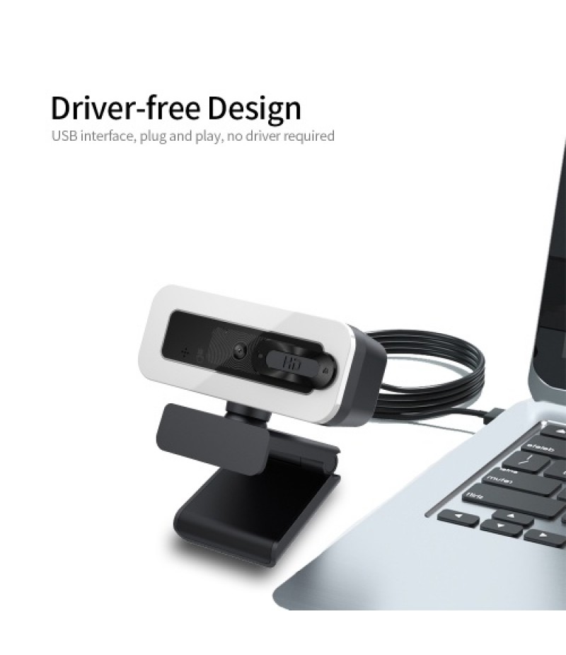 4K Auto Focus USB Webcam Driver-free Web Camera with Noise Reduction Microphone Privacy Cover for Video Chat Online Conference