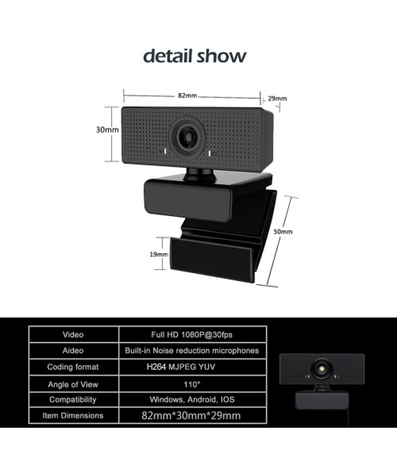 C60 Web Camera 1080P Full HD Webcam