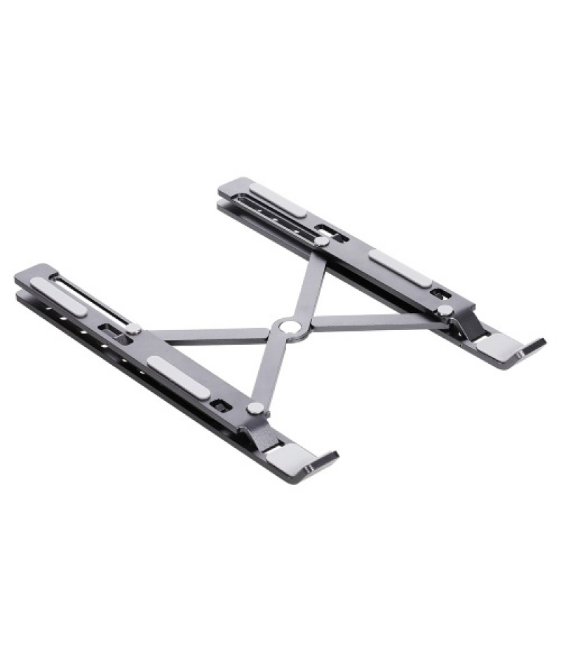 6-level Adjustable Laptop Stand Portable Aluminum Alloy Laptop Stand Foldable Non-slip Notebook Holder Black