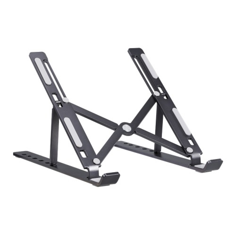 6-level Adjustable Laptop Stand Portable Aluminum Alloy Laptop Stand Foldable Non-slip Notebook Holder Black