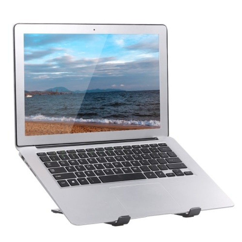 6-level Adjustable Laptop Stand Portable Aluminum Alloy Laptop Stand Foldable Non-slip Notebook Holder Black