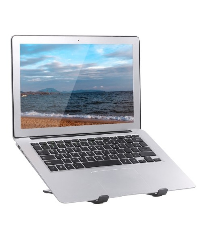 6-level Adjustable Laptop Stand Portable Aluminum Alloy Laptop Stand Foldable Non-slip Notebook Holder Black