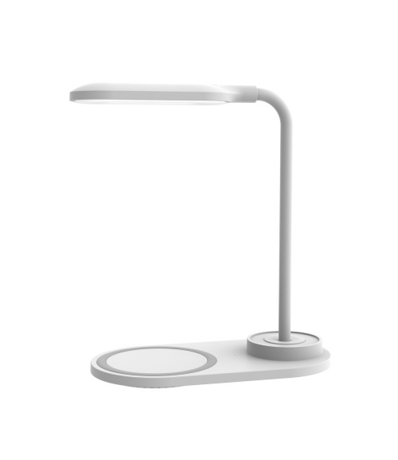 Touch Control LED Desk Lamp with Wireless Charger Eye Caring Reading Light for Home Office 2 Color Modes Adjustable Gooseneck, W